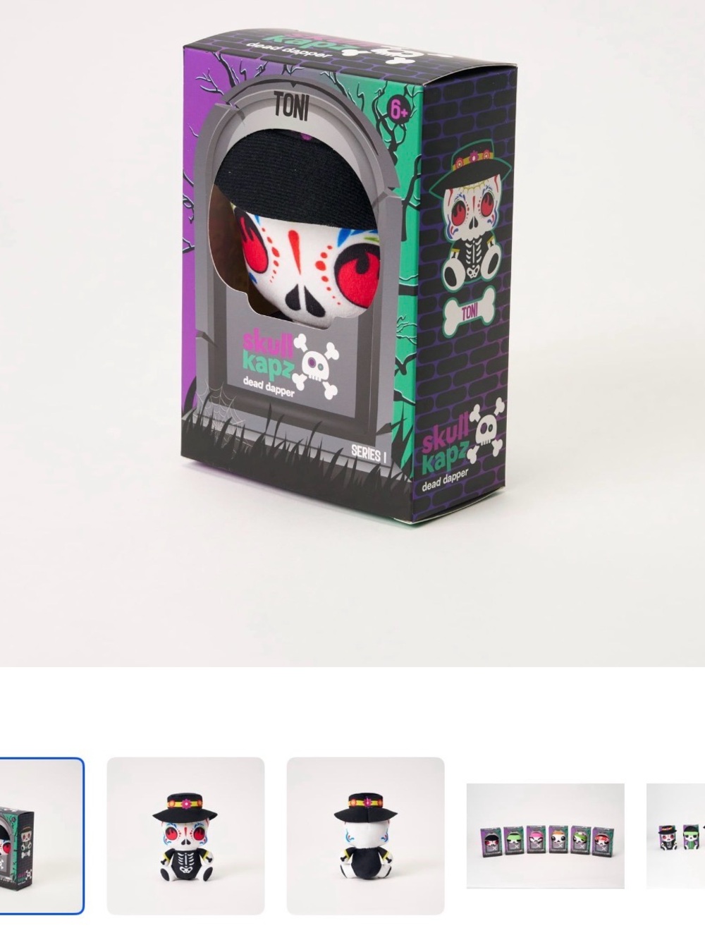 Skull Kapz 'Toni' Dead Dapper Skull Plush 6"